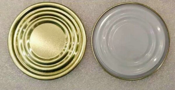 Wholesale price 214D 70 mm Bottom End External Golden Internal White For Beverge And Fruit Can