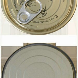 Cheap price Golden Lacquer Organosol Paste Tinplate Metal Can Lid 307# 83mm Easy Open