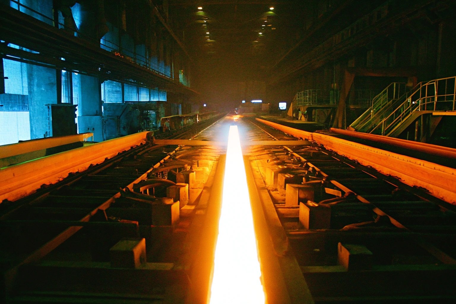 Steel coil production line showing annealing process