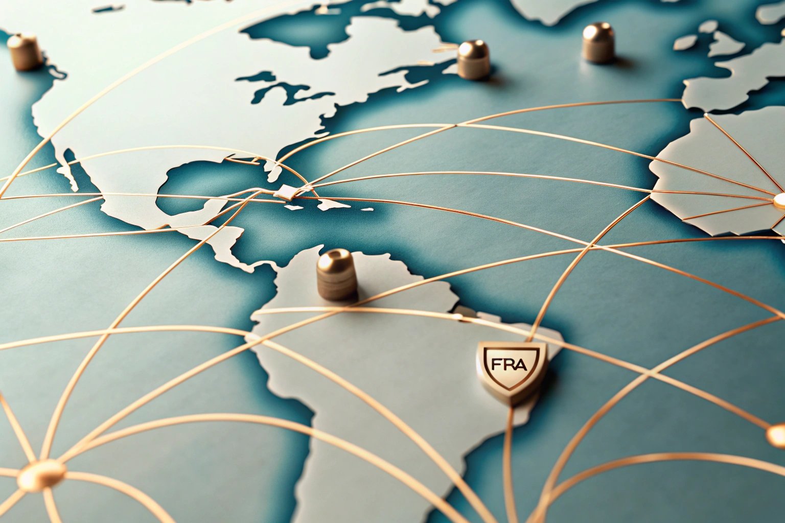 Map of Europe with compliance badge