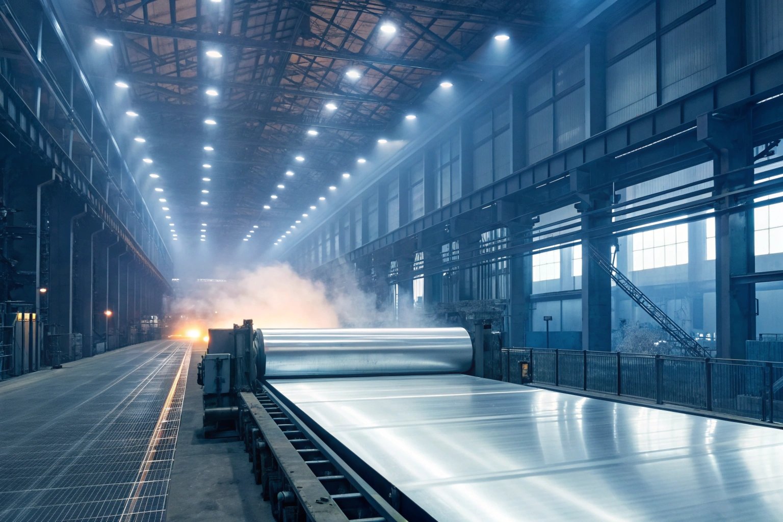 Industrial cleaning process for metal sheets