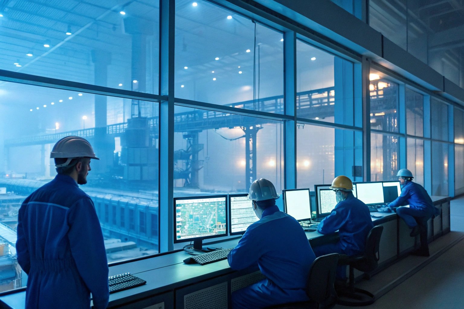 ISO 9001 audit team reviewing documentation at Huajiang factory