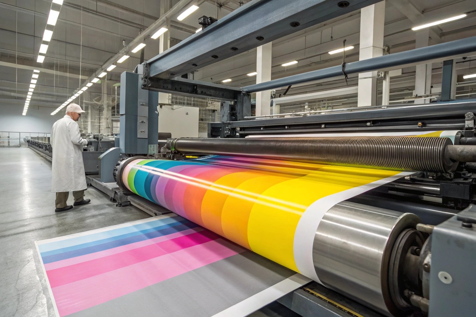 Industrial metal offset printing machine