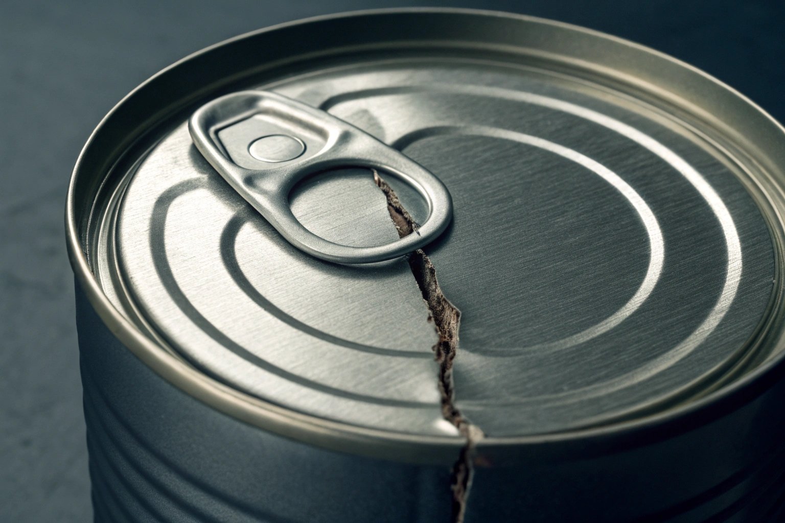 Diagram of a double seam defect caused by improper end dimensions