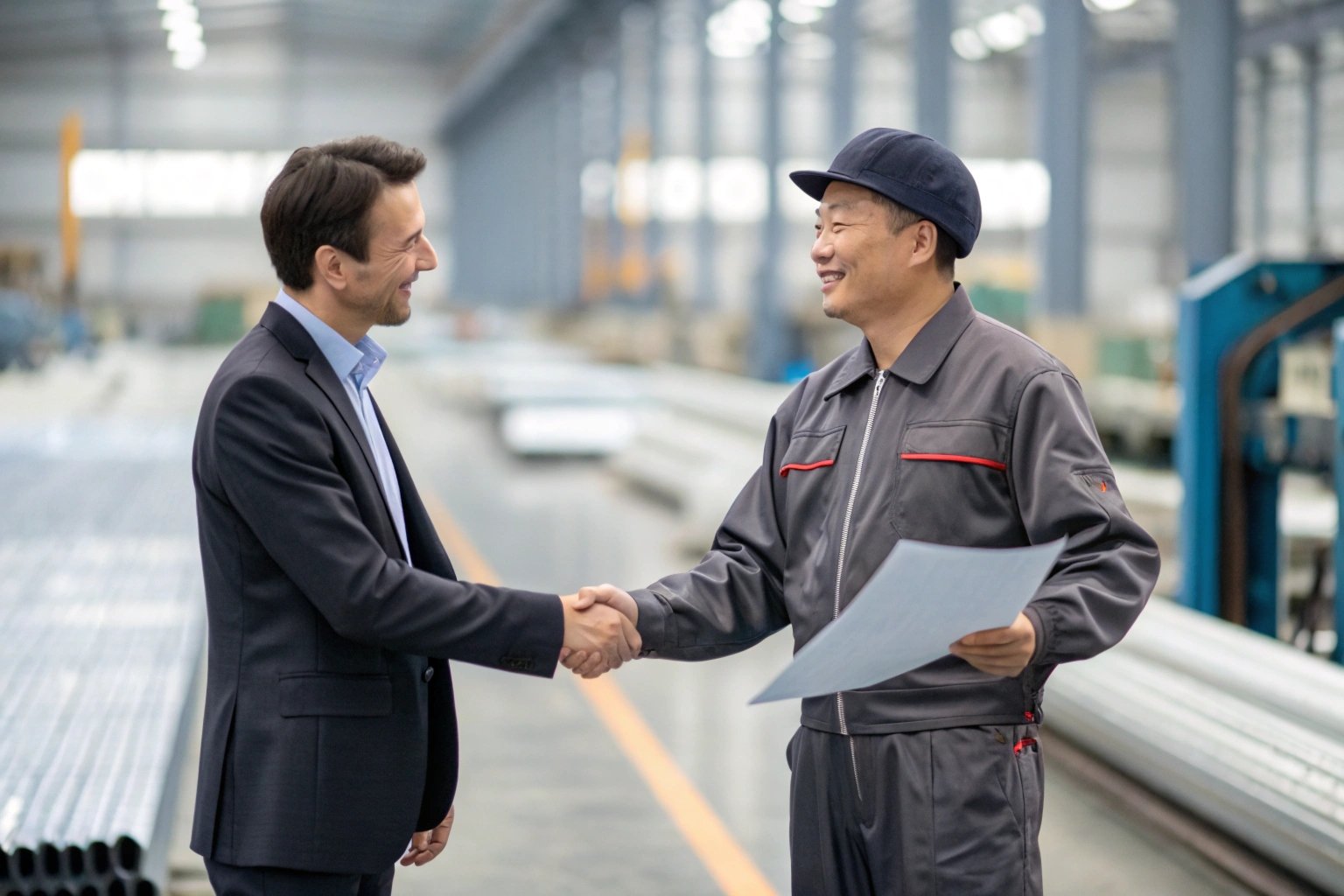 Client visiting Huajiang tinplate factory production line