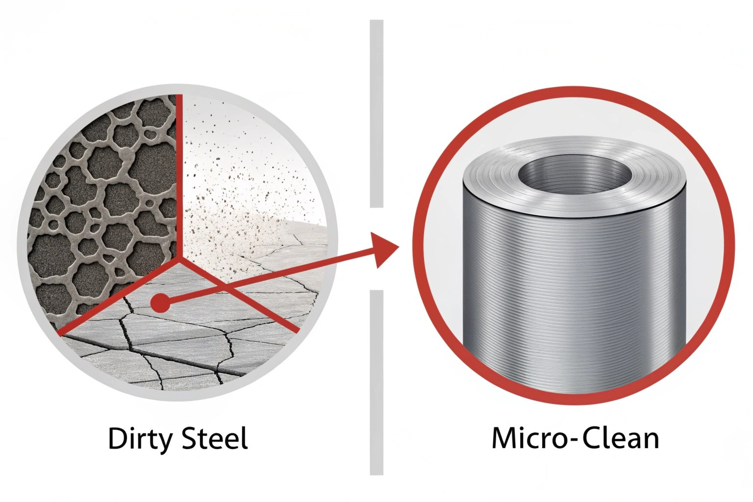 Microscope view of steel structure