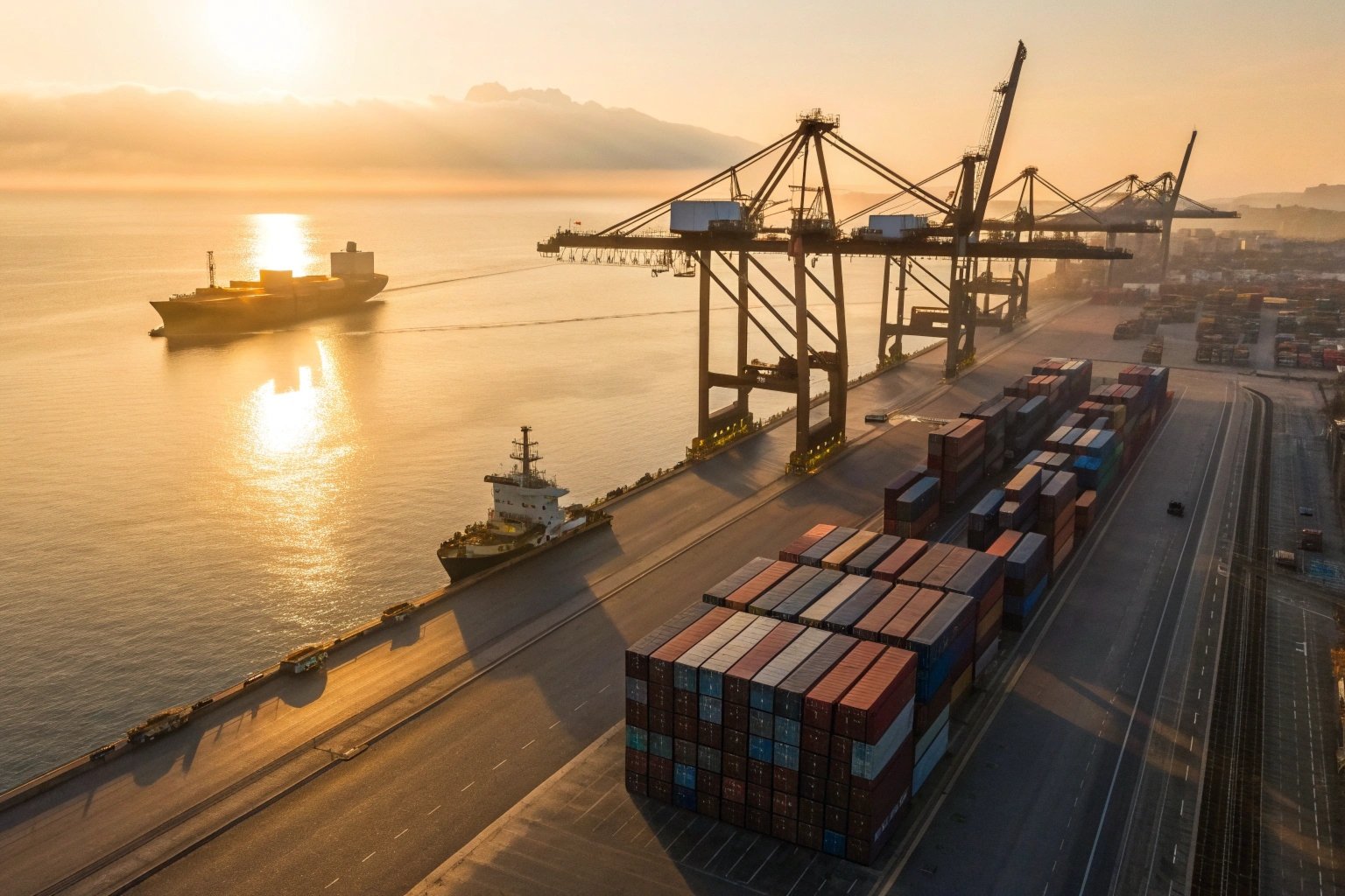 Logistics team checking shipping schedules