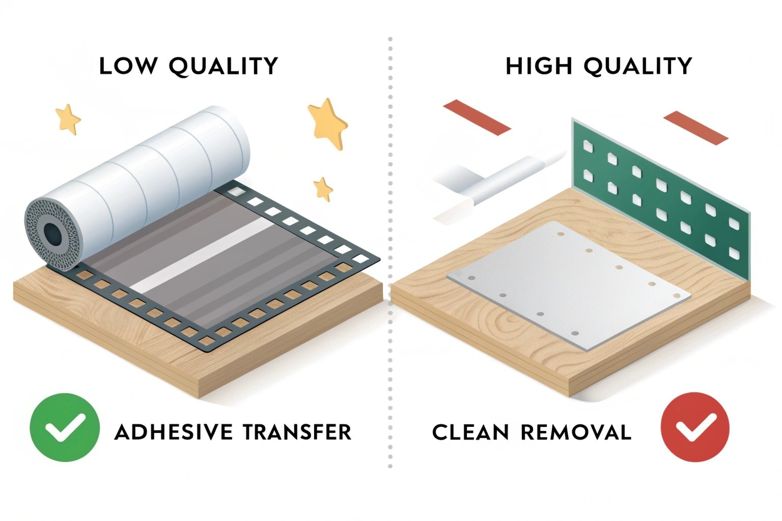 Worker peeling protective film off metal sheet