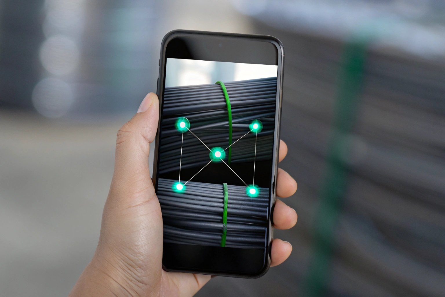 Digital tablet displaying a certificate with a QR code scanner